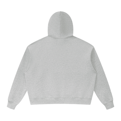 Unisex Oversized Heavyweight Hoodie in flower gray, alternate angle