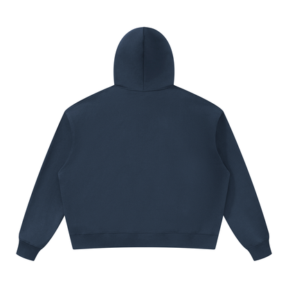 Unisex Oversized Heavyweight Hoodie in navy blue, alternate angle