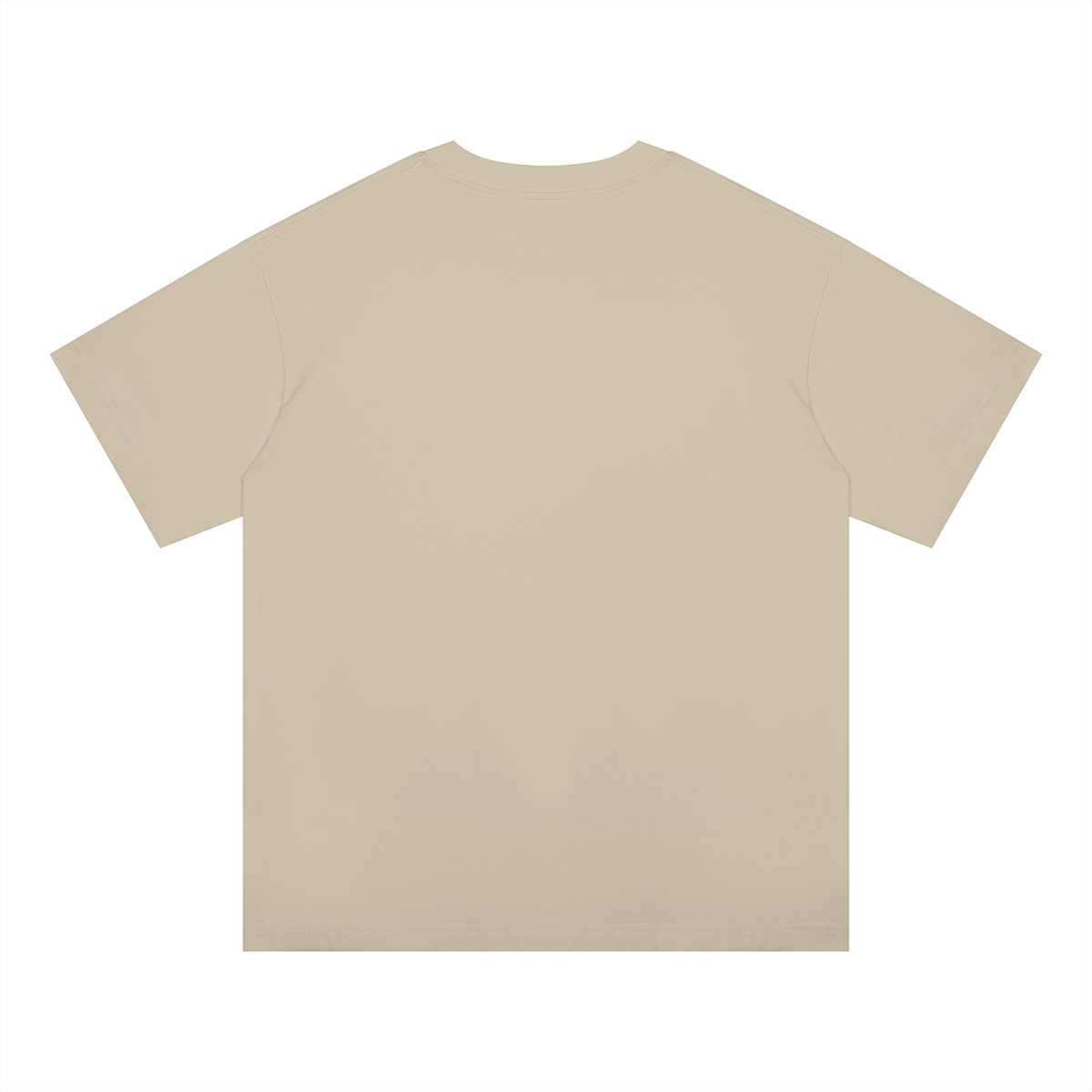 Unisex Oversized Midweight Cotton T-Shirt in apricot, alternate angle