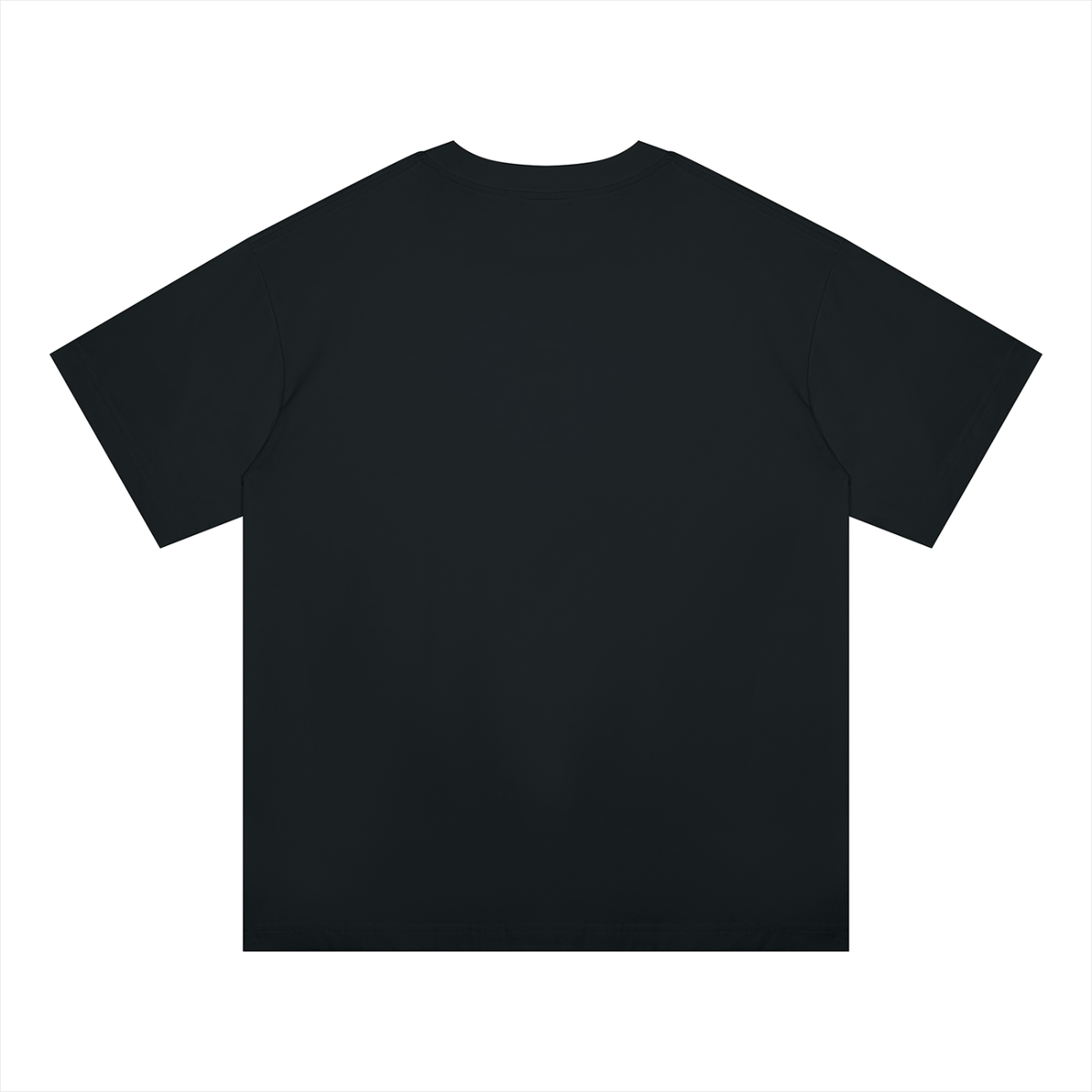 Unisex Oversized Midweight Cotton T-Shirt in black, alternate angle