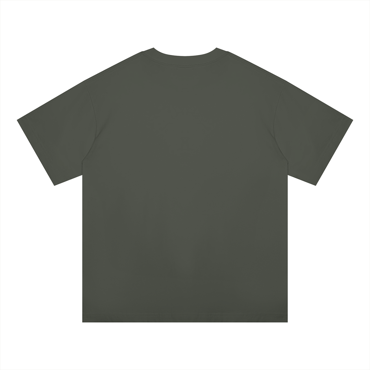 Unisex Oversized Midweight Cotton T-Shirt in dark gray, alternate angle