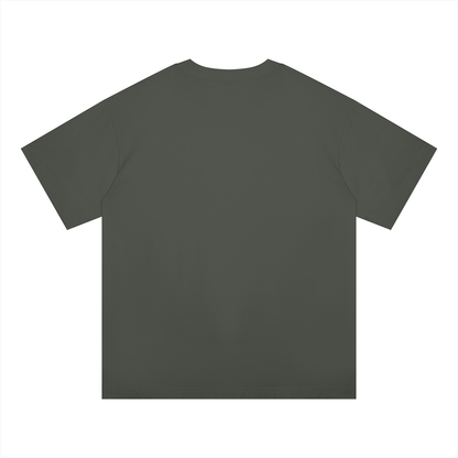 Unisex Oversized Midweight Cotton T-Shirt in dark gray, alternate angle