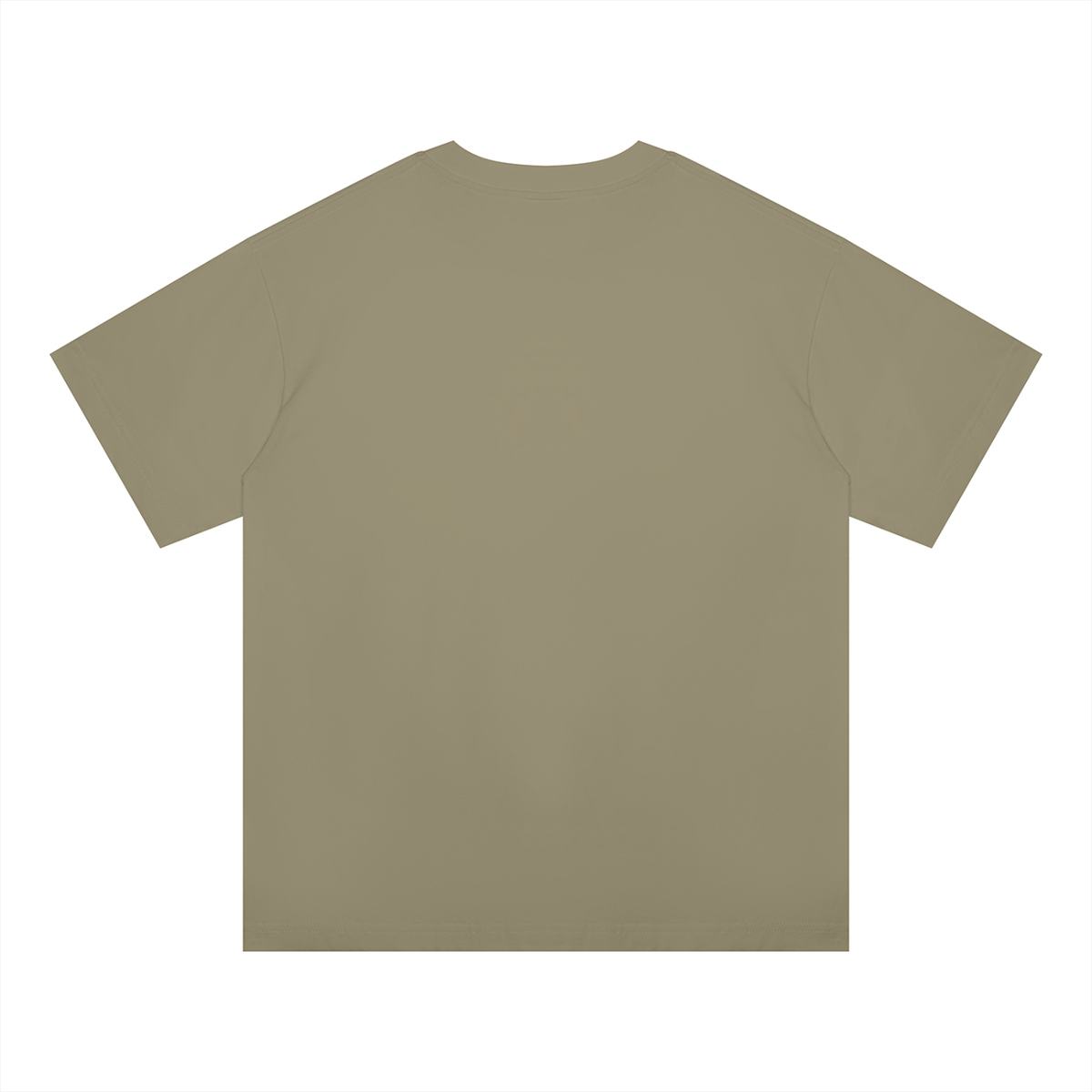 Unisex Oversized Midweight Cotton T-Shirt in gray green, alternate angle