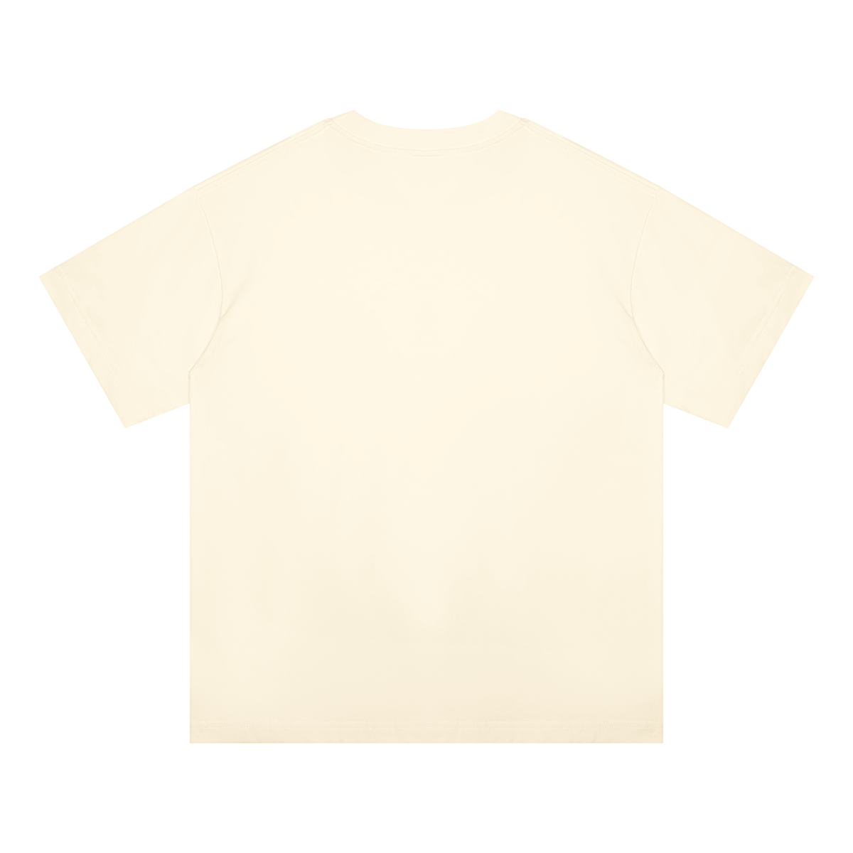 Unisex Oversized Midweight Cotton T-Shirt in light apricot, alternate angle