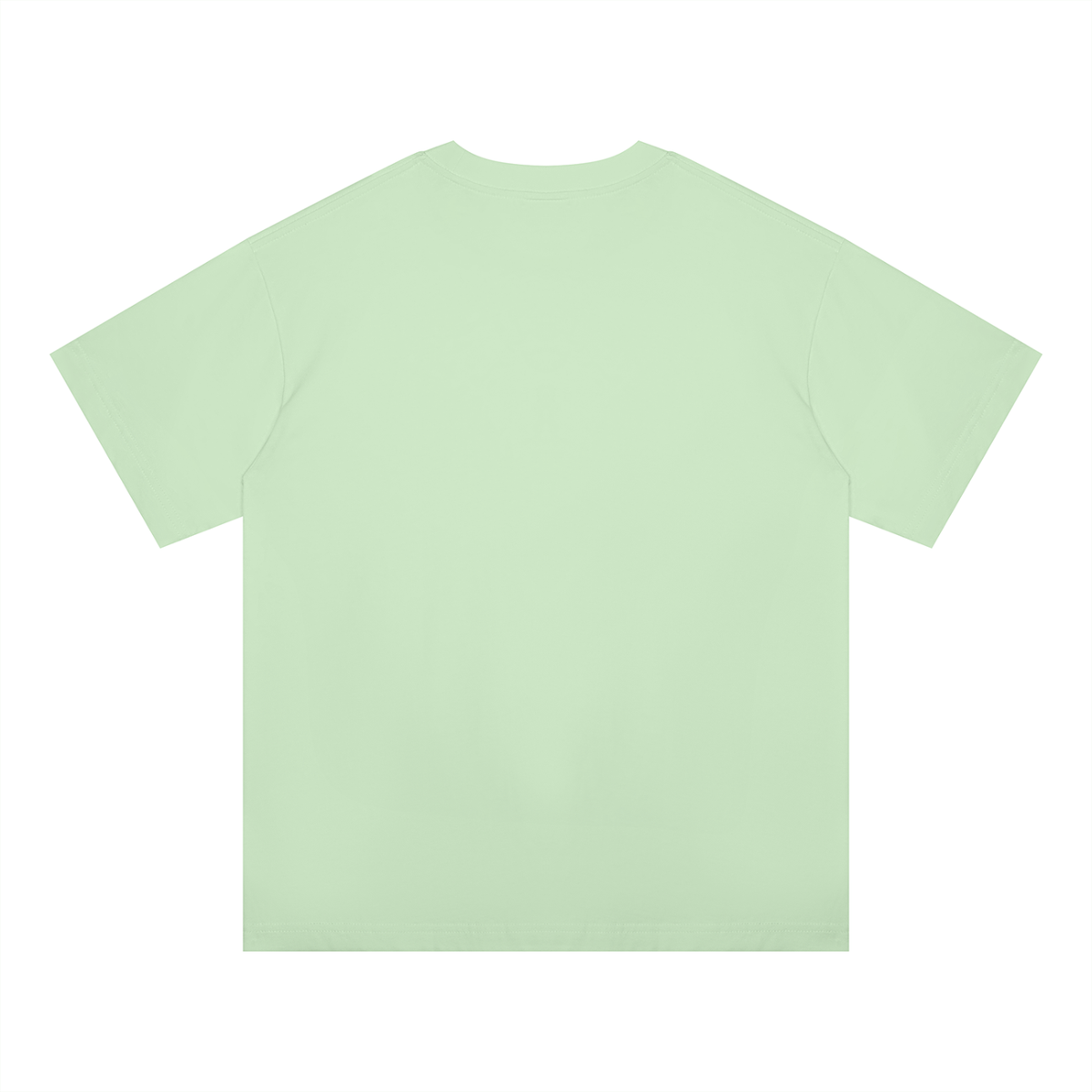 Unisex Oversized Midweight Cotton T-Shirt in light green, alternate angle