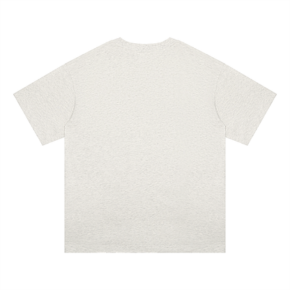 Unisex Oversized Midweight Cotton T-Shirt in oat gray, alternate angle