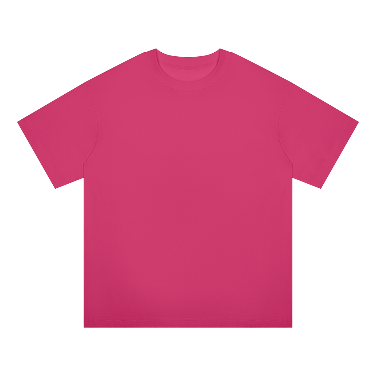 Unisex Oversized Midweight Cotton T-Shirt in rose red