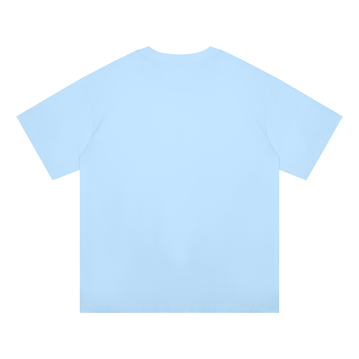 Unisex Oversized Midweight Cotton T-Shirt in sky blue, alternate angle