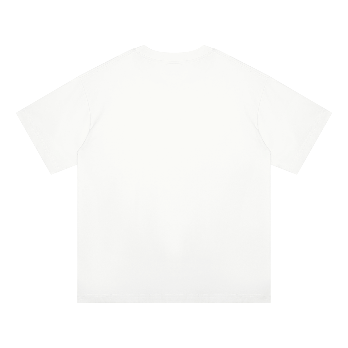 Unisex Oversized Midweight Cotton T-Shirt in white, alternate angle