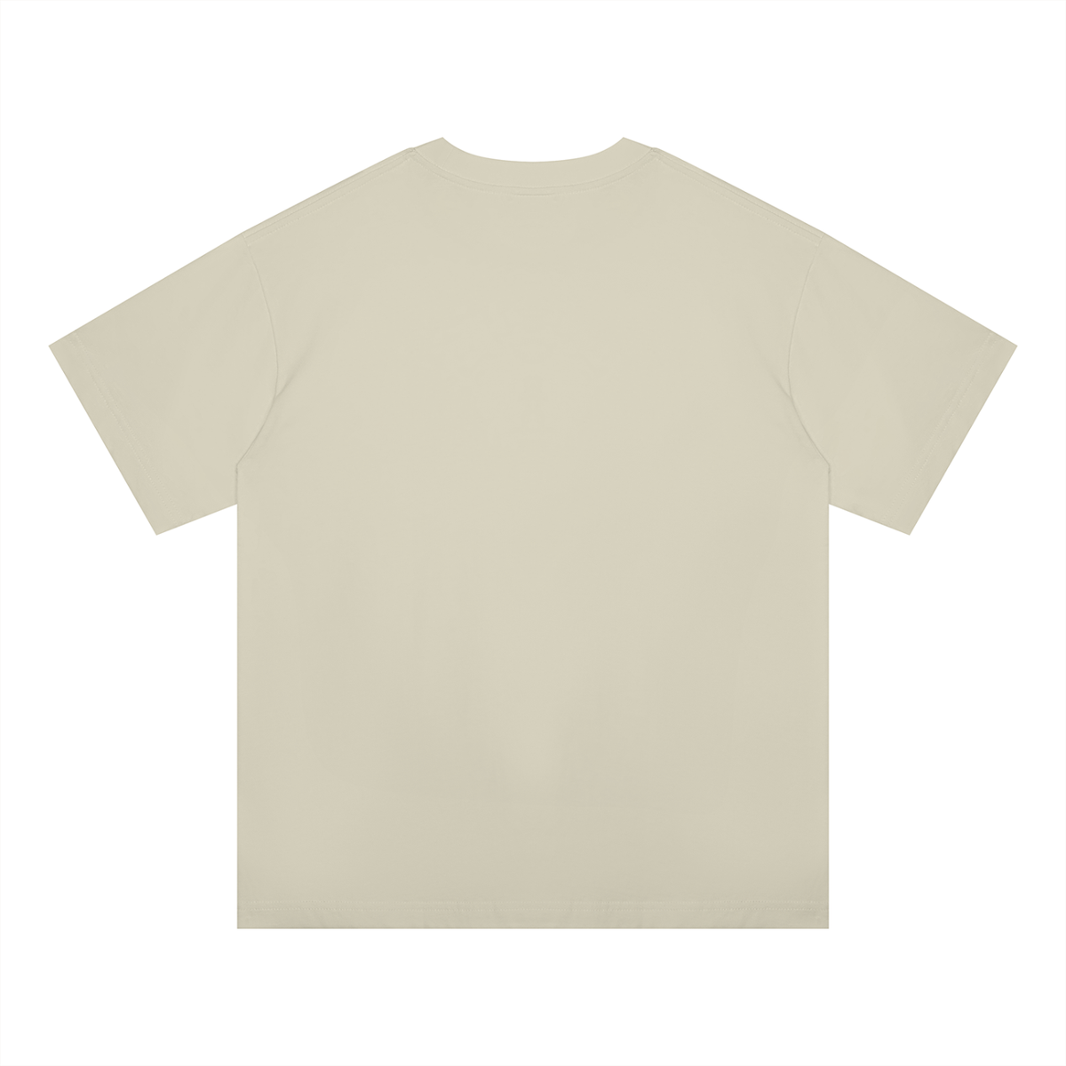 Unisex Oversized Midweight Cotton T-Shirt in white gray, alternate angle