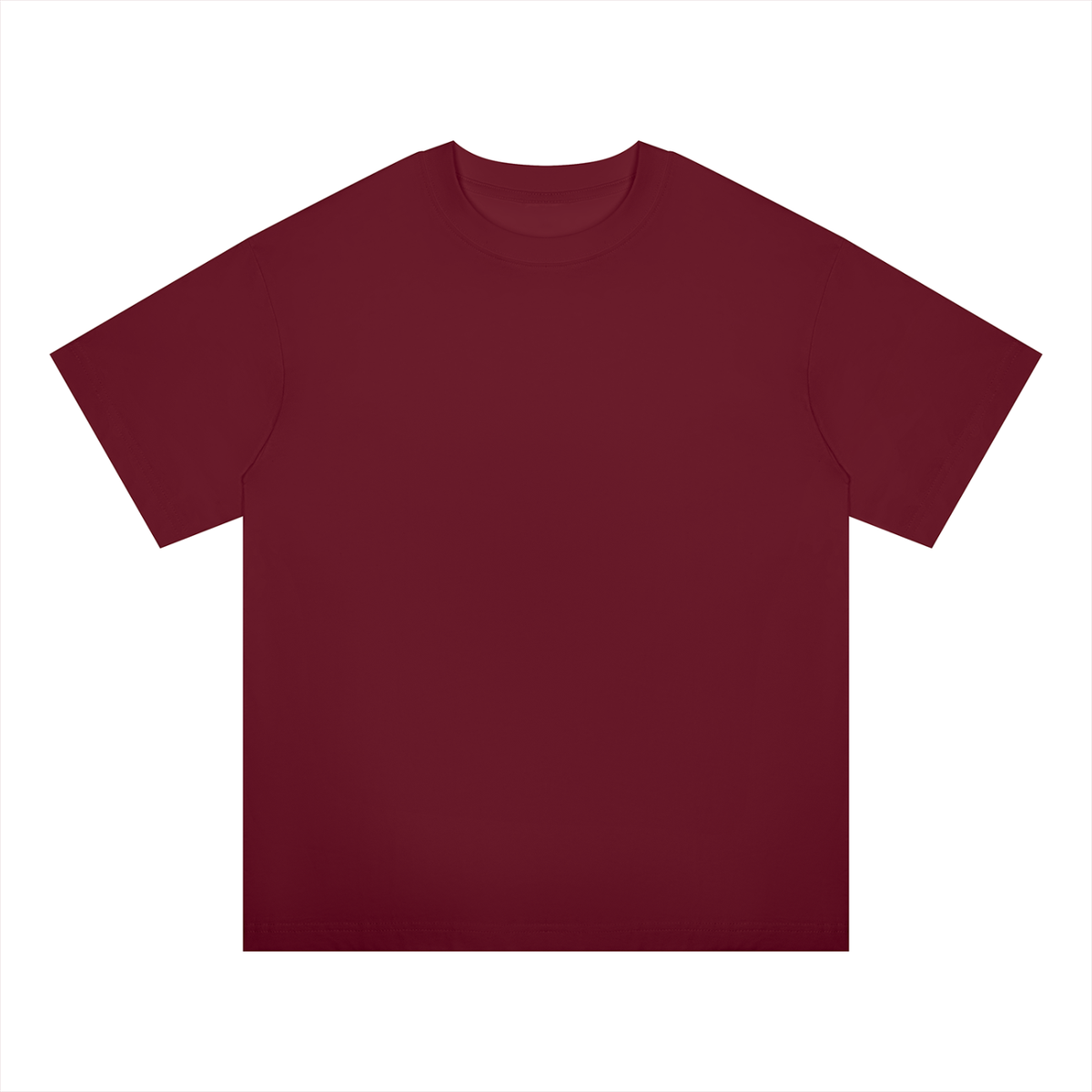 Unisex Oversized Midweight Cotton T-Shirt in wine red