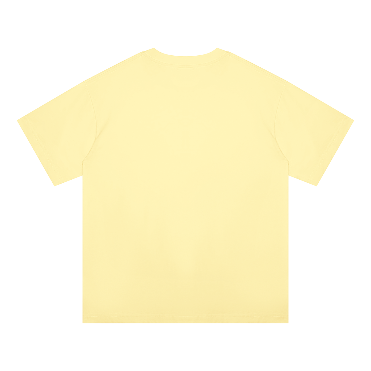 Unisex Oversized Midweight Cotton T-Shirt in yellow, alternate angle