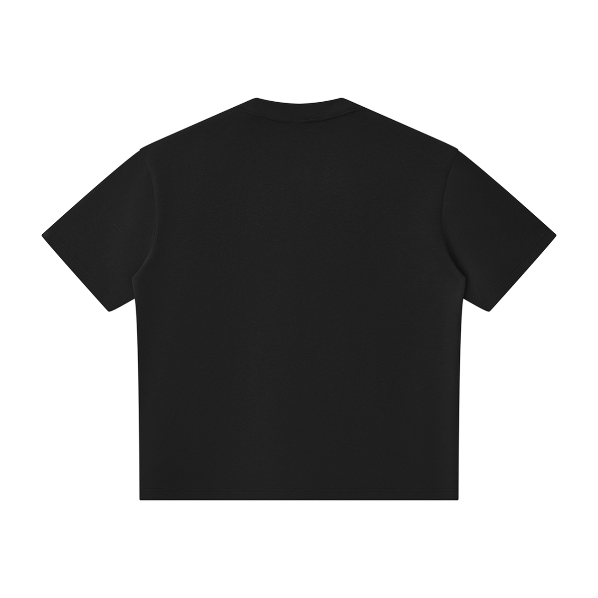 Unisex Oversized Piping Henley T-Shirt in black, alternate angle