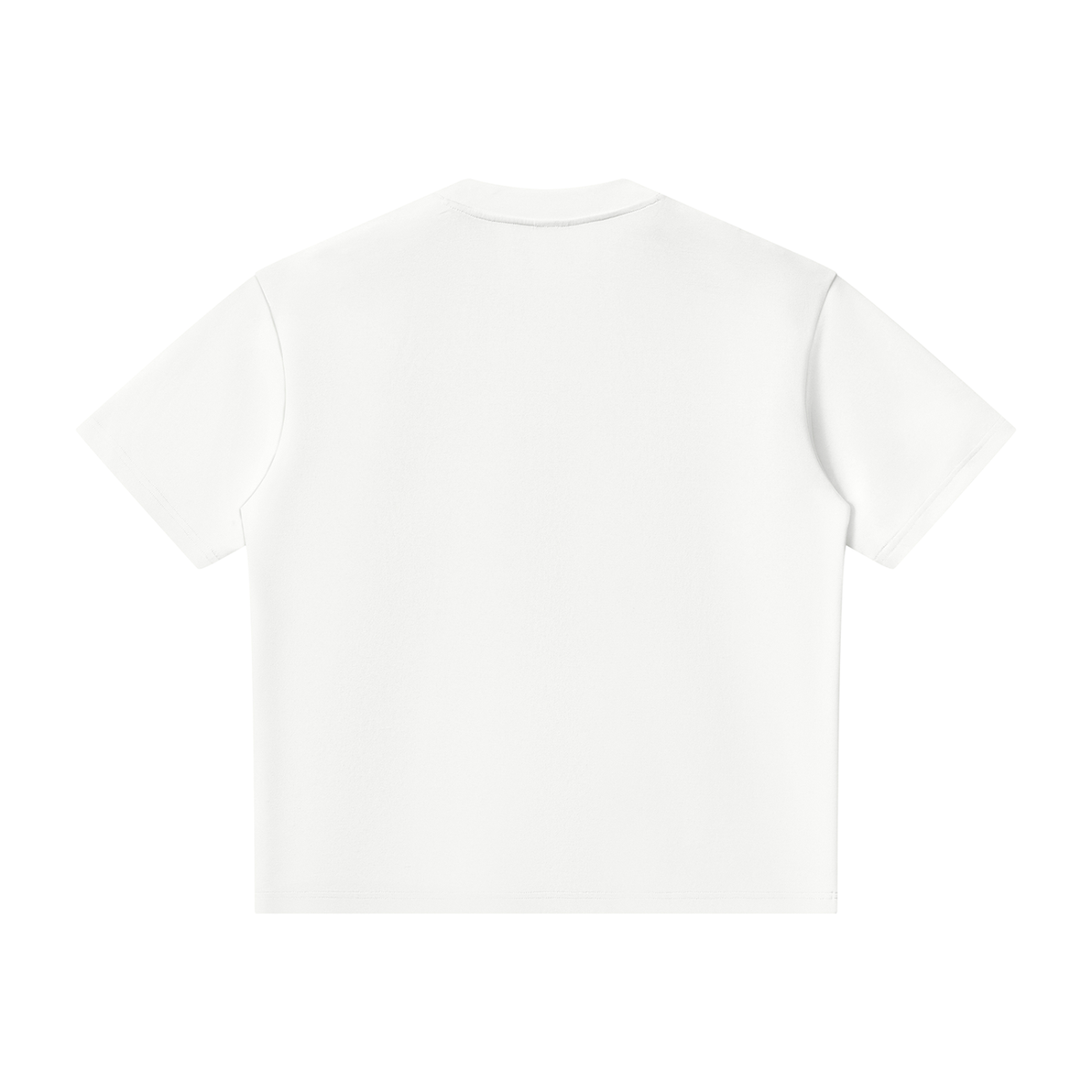 Unisex Oversized Piping Henley T-Shirt in white, alternate angle