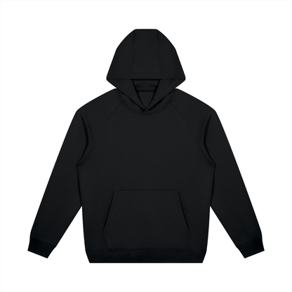 Unisex Oversized Raglan Pullover Hoodie in black