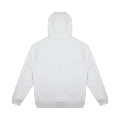 Unisex Oversized Raglan Pullover Hoodie in flower gray, alternate angle
