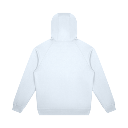 Unisex Oversized Raglan Pullover Hoodie in light blue, alternate angle