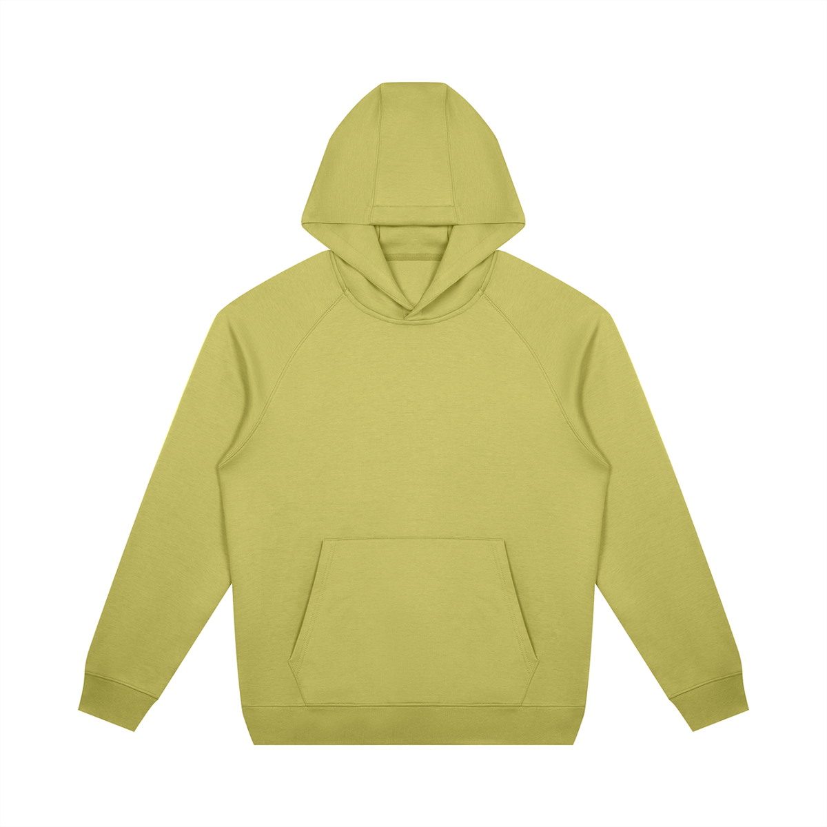Unisex Oversized Raglan Pullover Hoodie in lime yellow
