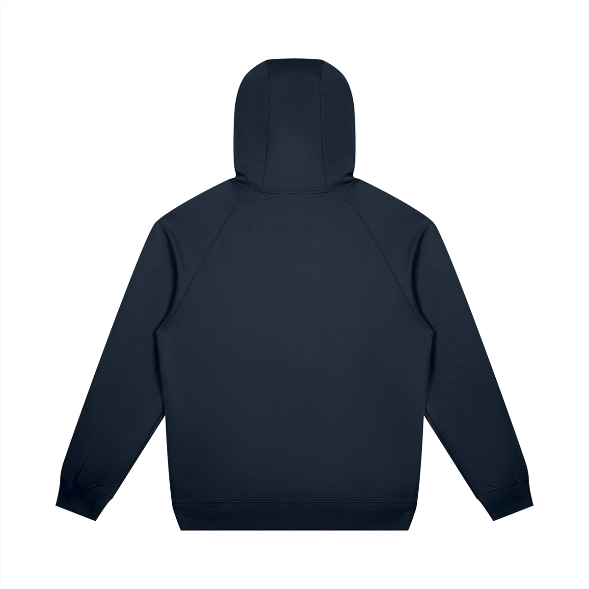 Unisex Oversized Raglan Pullover Hoodie in navy blue, alternate angle