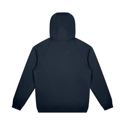 Unisex Oversized Raglan Pullover Hoodie in navy blue, alternate angle