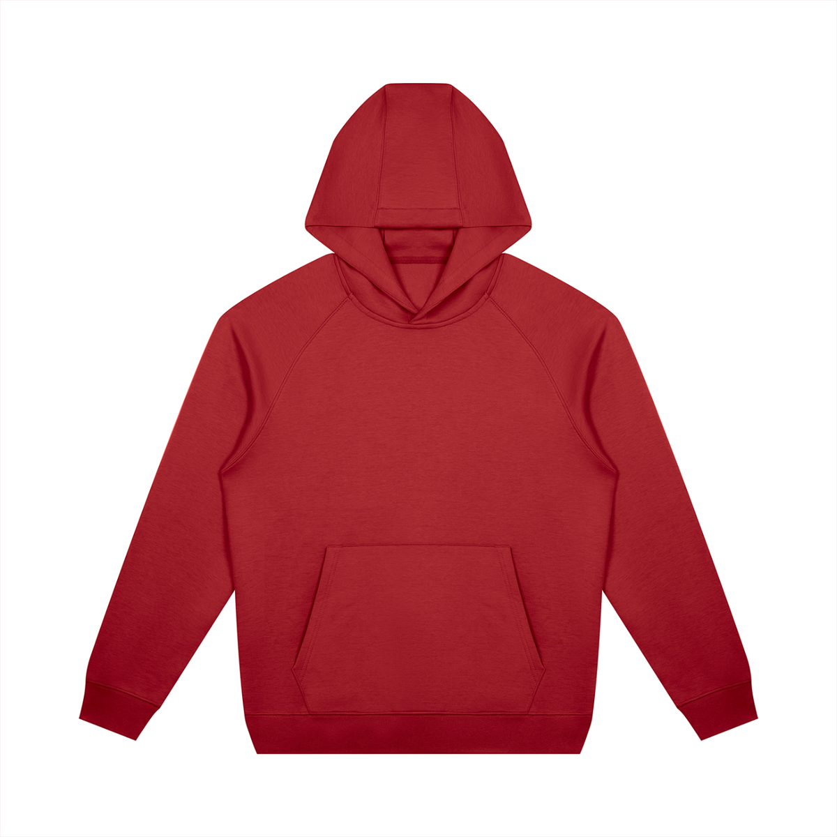 Unisex Oversized Raglan Pullover Hoodie in red