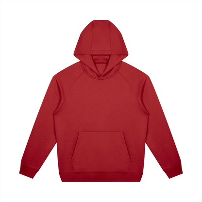 Unisex Oversized Raglan Pullover Hoodie in red