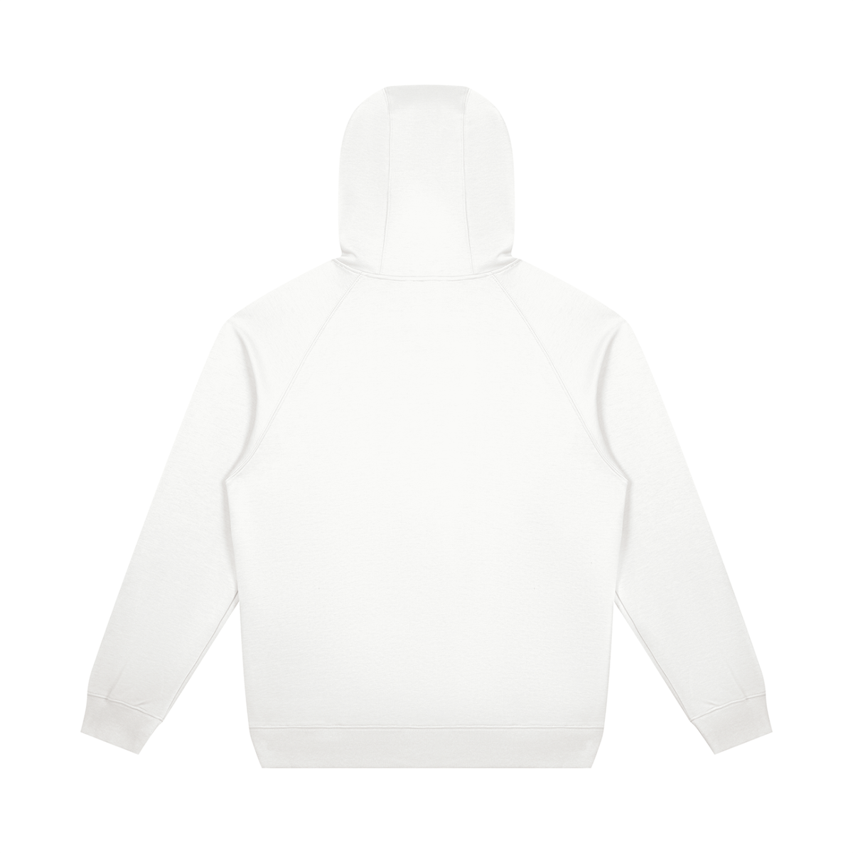 Unisex Oversized Raglan Pullover Hoodie in white, alternate angle