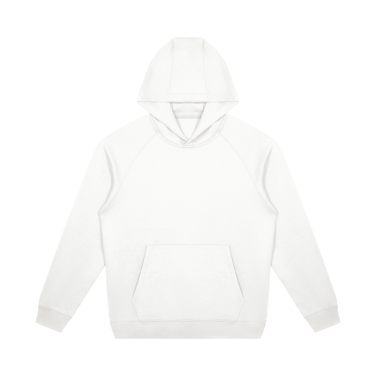 Unisex Oversized Raglan Pullover Hoodie in white