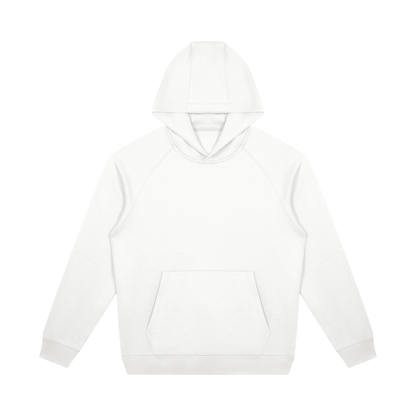 Unisex Oversized Raglan Pullover Hoodie in white