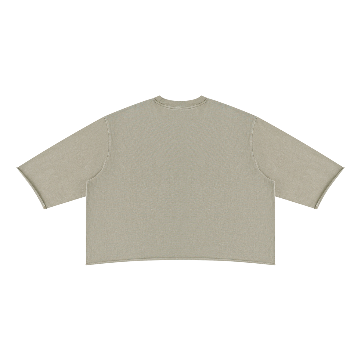 Unisex Oversized Snow Wash Three-Quarter Sleeve T-Shirt in apricot, alternate angle