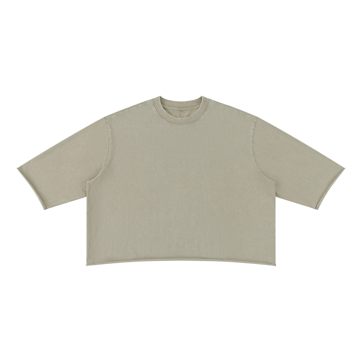 Unisex Oversized Snow Wash Three-Quarter Sleeve T-Shirt in apricot