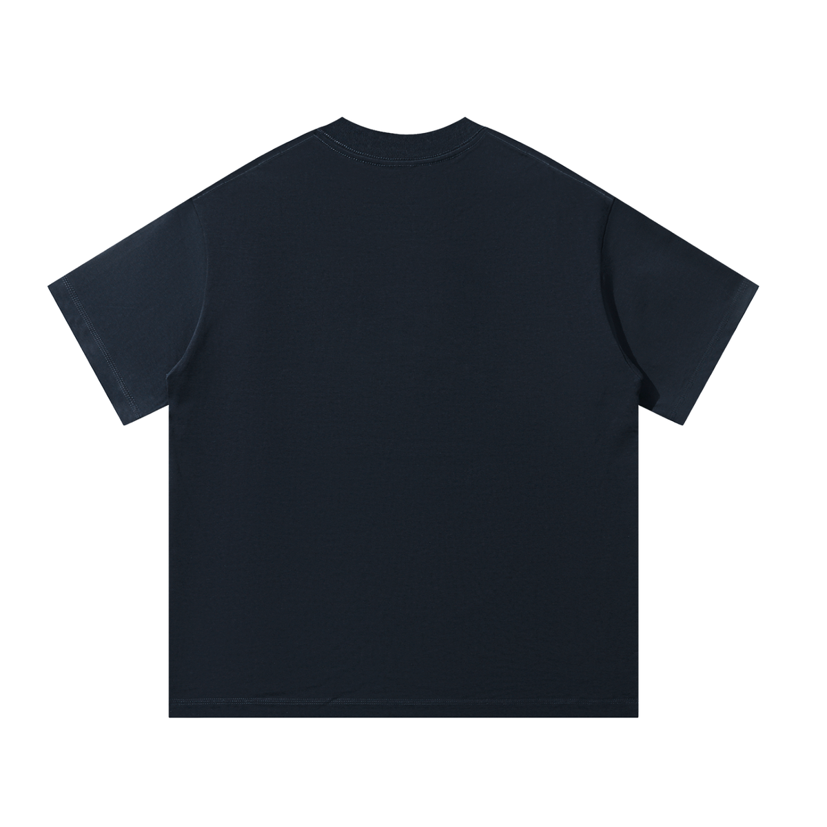 Unisex Oversized T-Shirt in navy blue, alternate angle