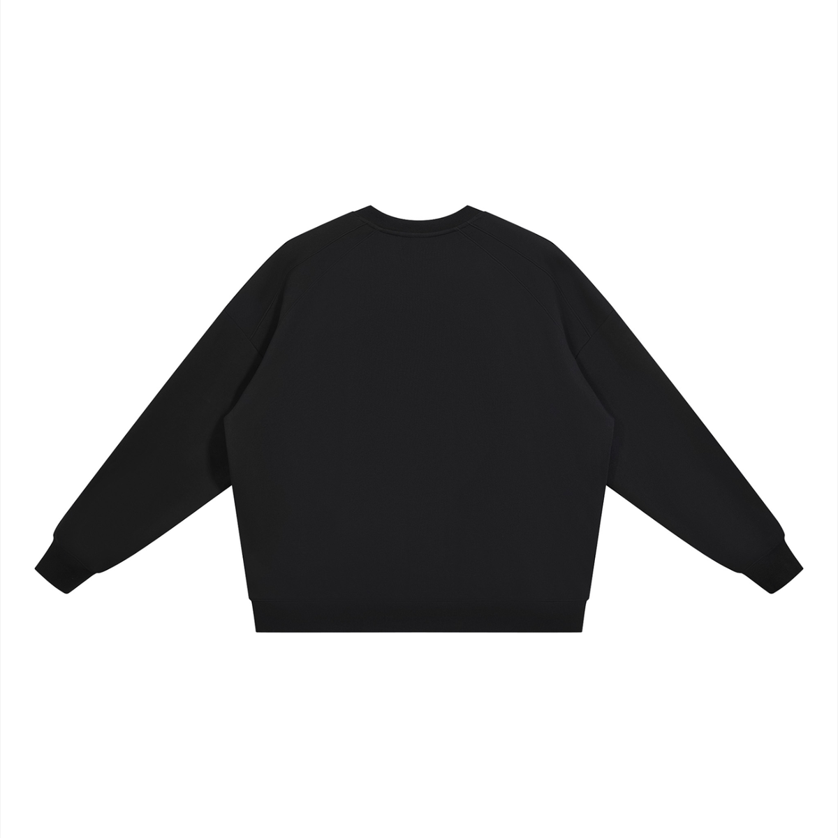 Unisex Oversized V-Neck Sweatshirt in black, alternate angle