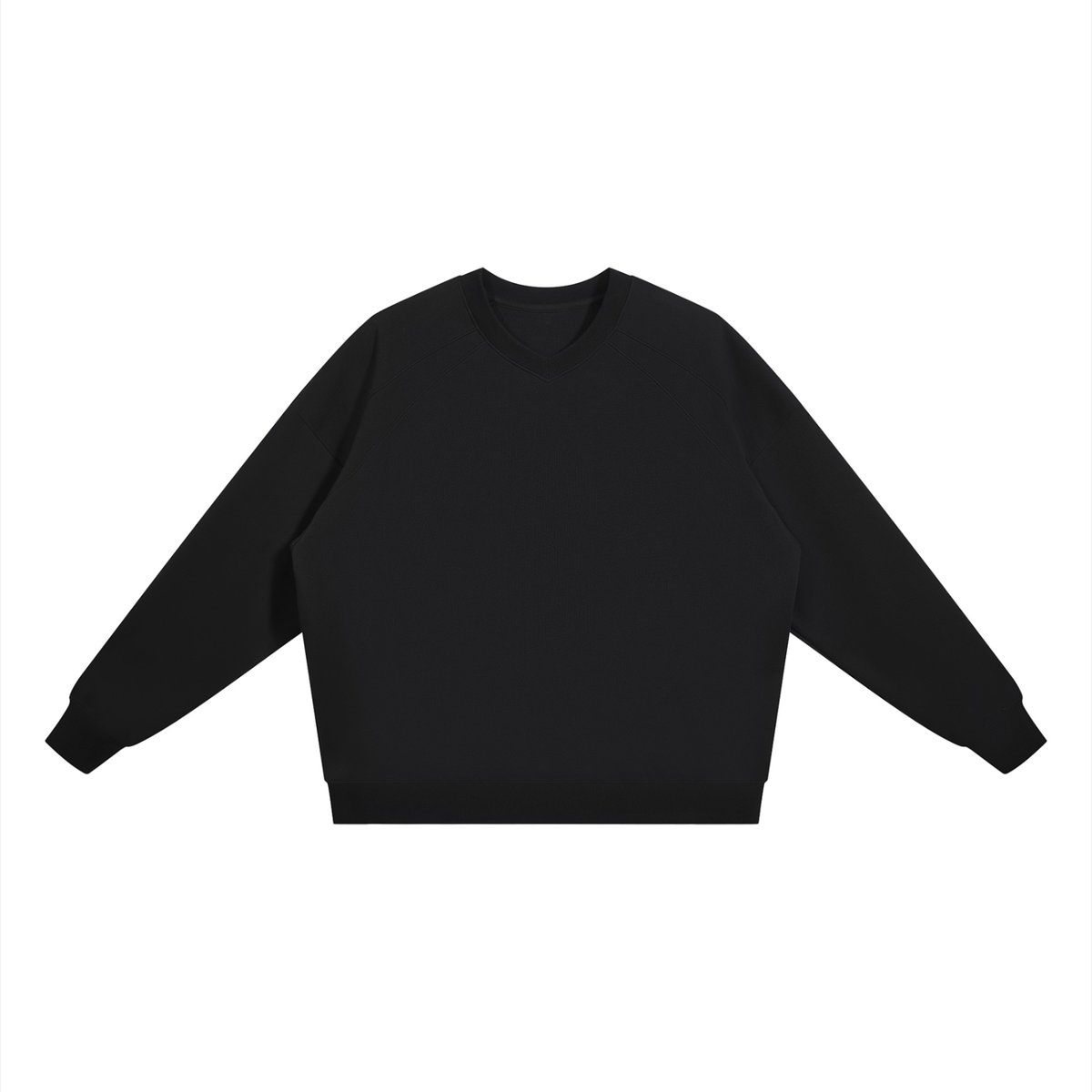 Unisex Oversized V-Neck Sweatshirt in black