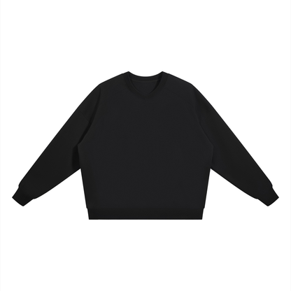 Unisex Oversized V-Neck Sweatshirt in black