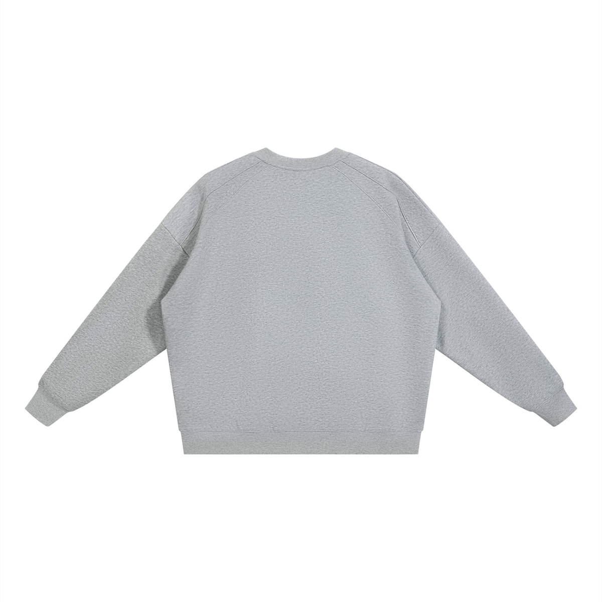 Unisex Oversized V-Neck Sweatshirt in flower gray, alternate angle