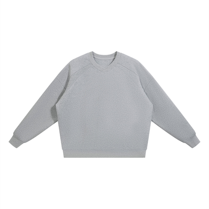 Unisex Oversized V-Neck Sweatshirt in flower gray