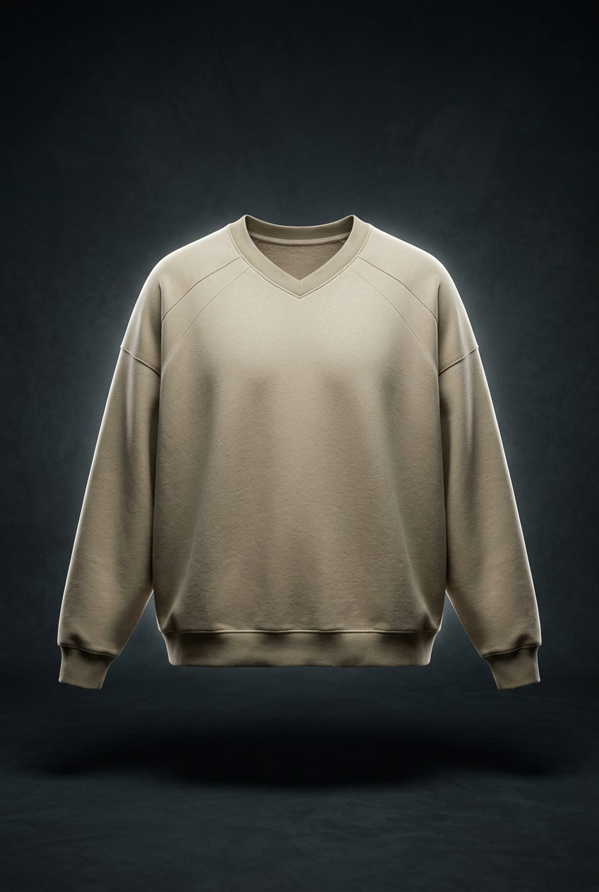 Unisex Oversized V-Neck Sweatshirt