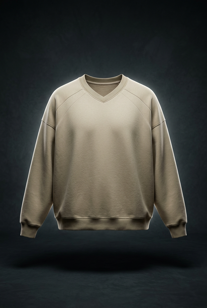 Unisex Oversized V-Neck Sweatshirt