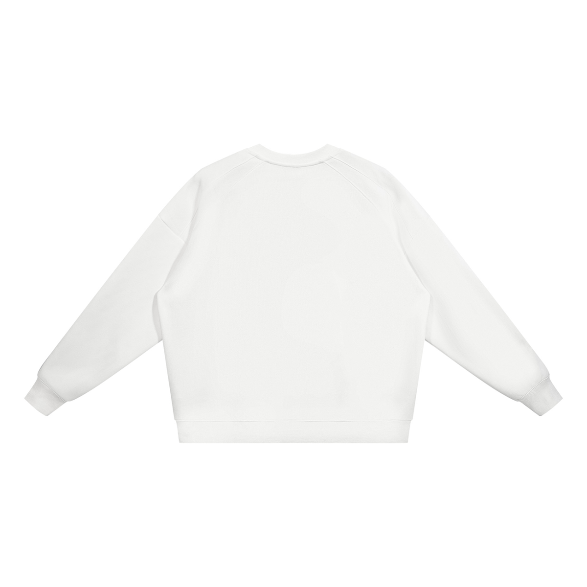 Unisex Oversized V-Neck Sweatshirt in white, alternate angle