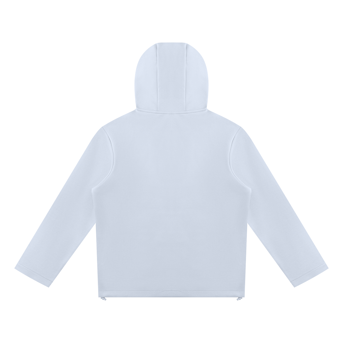 Unisex Paneled Full Zip Hoodie in light blue, alternate angle