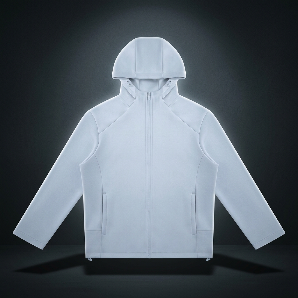 Unisex Paneled Full Zip Hoodie, view 1