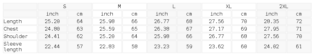 Size chart for the Unisex Paneled Raw Edge Boxy Sweatshirt