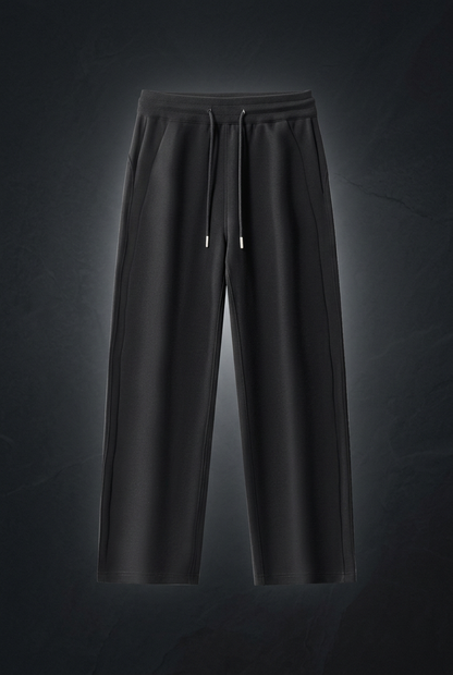 Unisex Patchwork Drawstring Straight-Leg Sweatpants