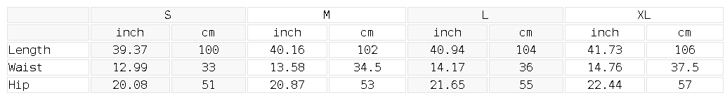 Size chart for the Unisex Patchwork Drawstring Straight-Leg Sweatpants