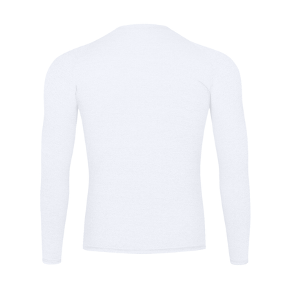 Unisex Performance Long Sleeve T-Shirt in white, alternate angle