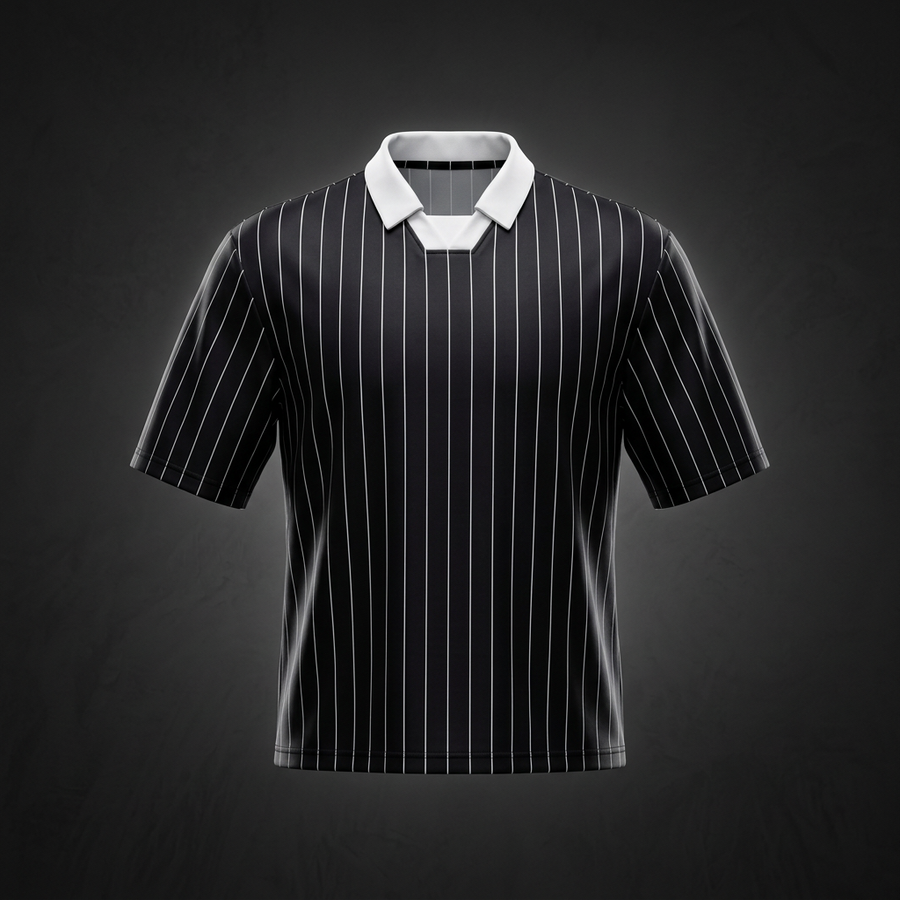 Unisex Pinstripe Collared Soccer Jersey