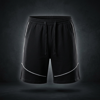 Unisex Piping Color Block Shorts