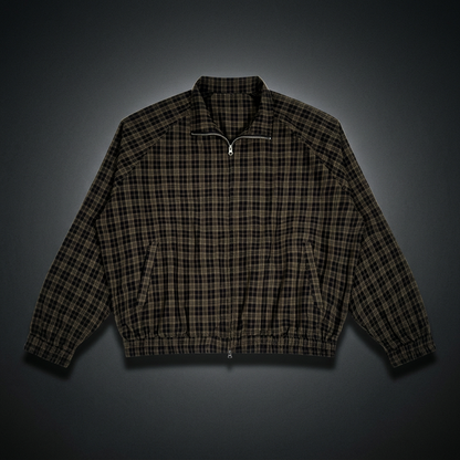 Unisex Plaid Full-Zip Track Jacket, view 1
