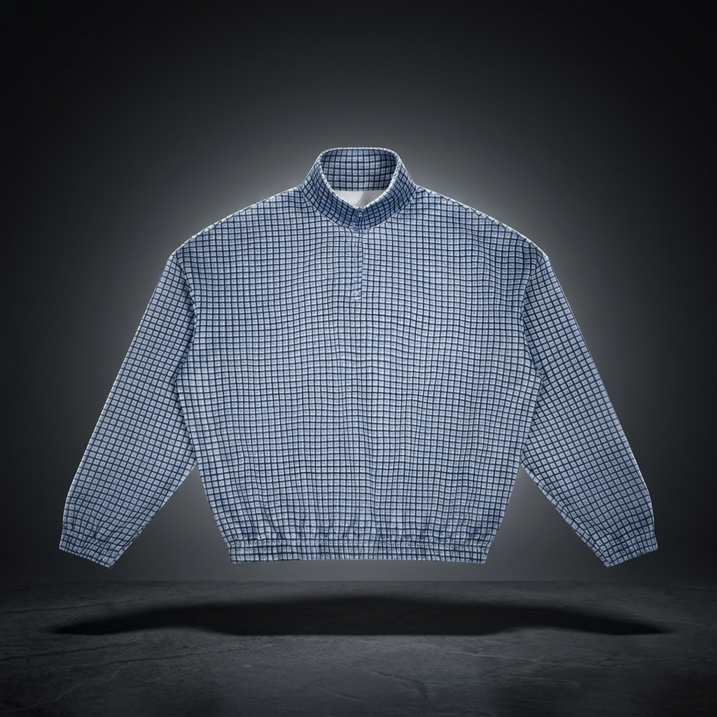 Unisex Plaid Quarter-Zip Sweatshirt